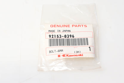 New OEM Kawasaki 92153-0396 6MM Bolt NOS