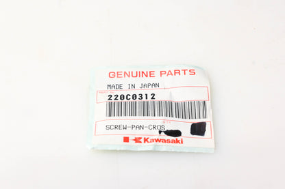New OEM Kawasaki 220C0312 Pan Head Screw NOS