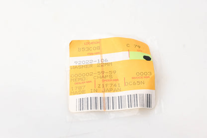 New OEM Kawasaki 92022-106 22MM Washer NOS