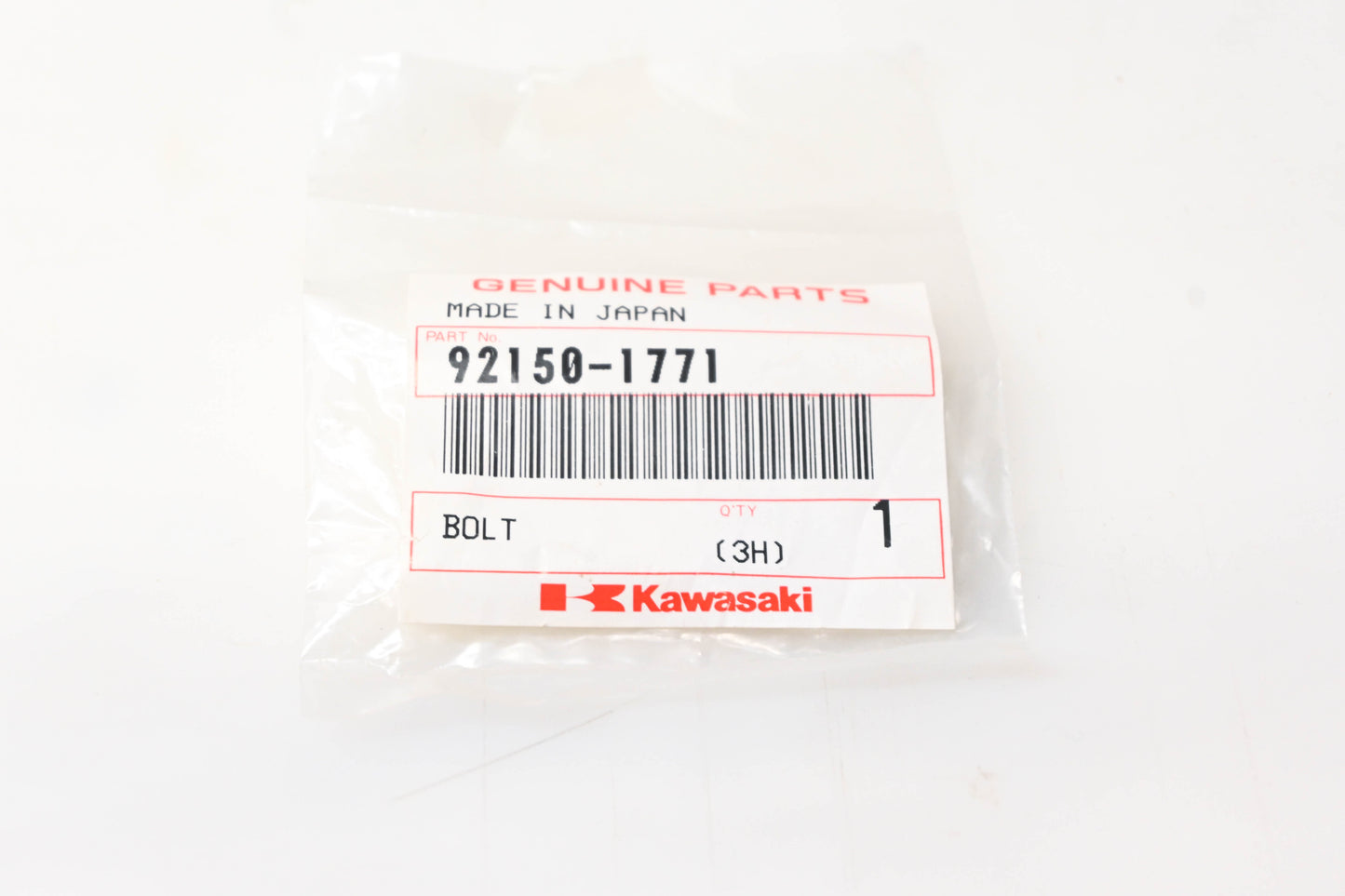 New OEM Kawasaki 92150-1771 Rear Rotor Bolt NOS
