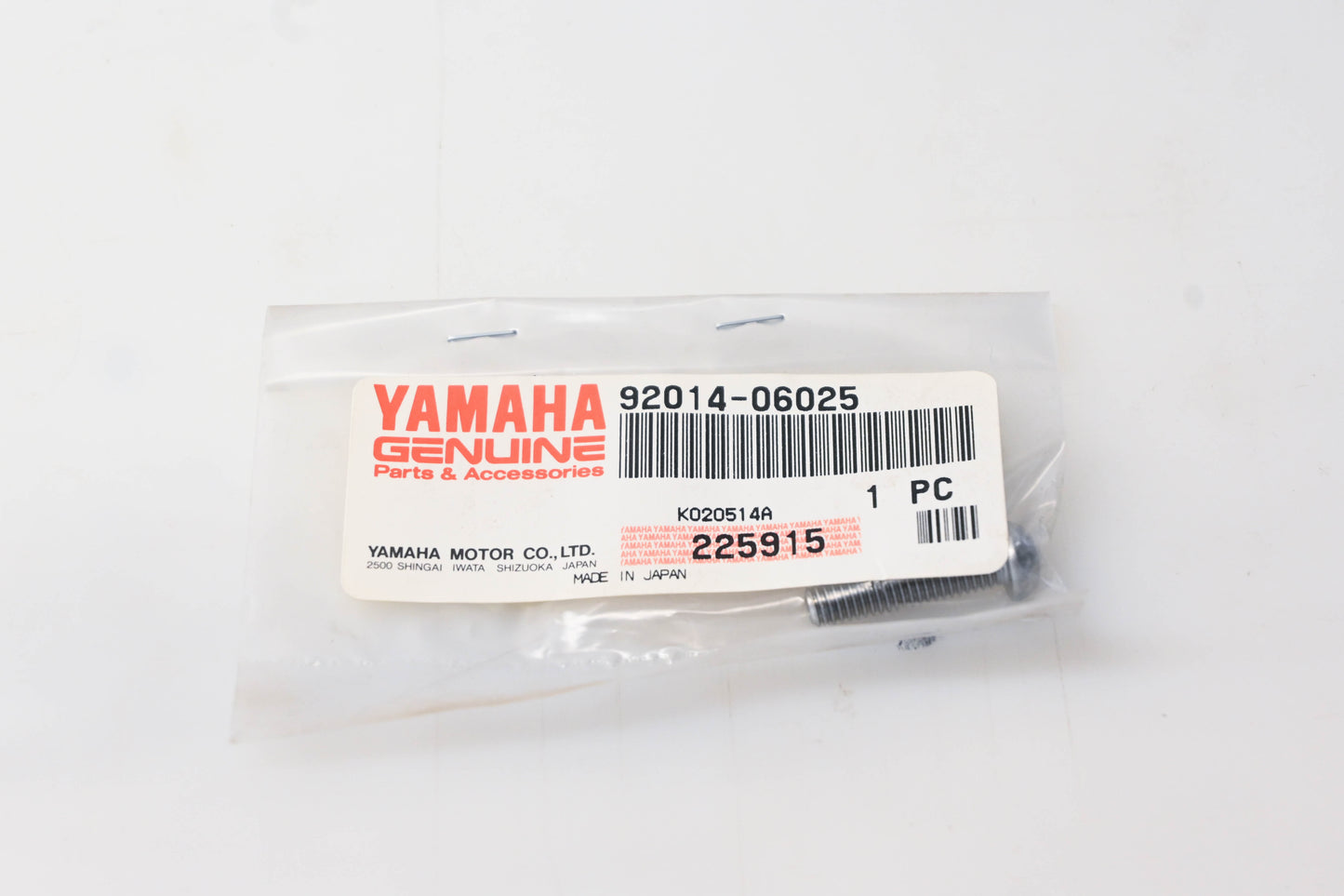 New OEM Yamaha 92014-06025-00 Socket Head Bolt NOS