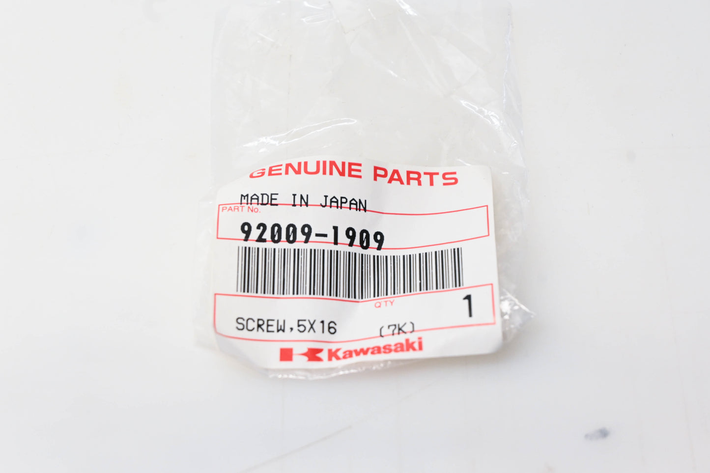 New OEM Kawasaki 92009-1909 Screw NOS