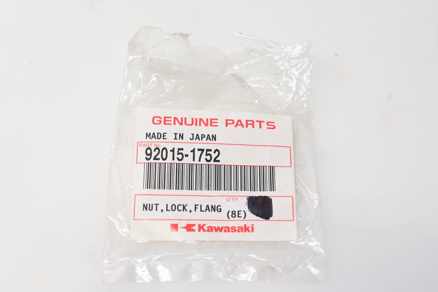 New OEM Kawasaki 92015-1752 5mm Flanged Locking Nut NOS