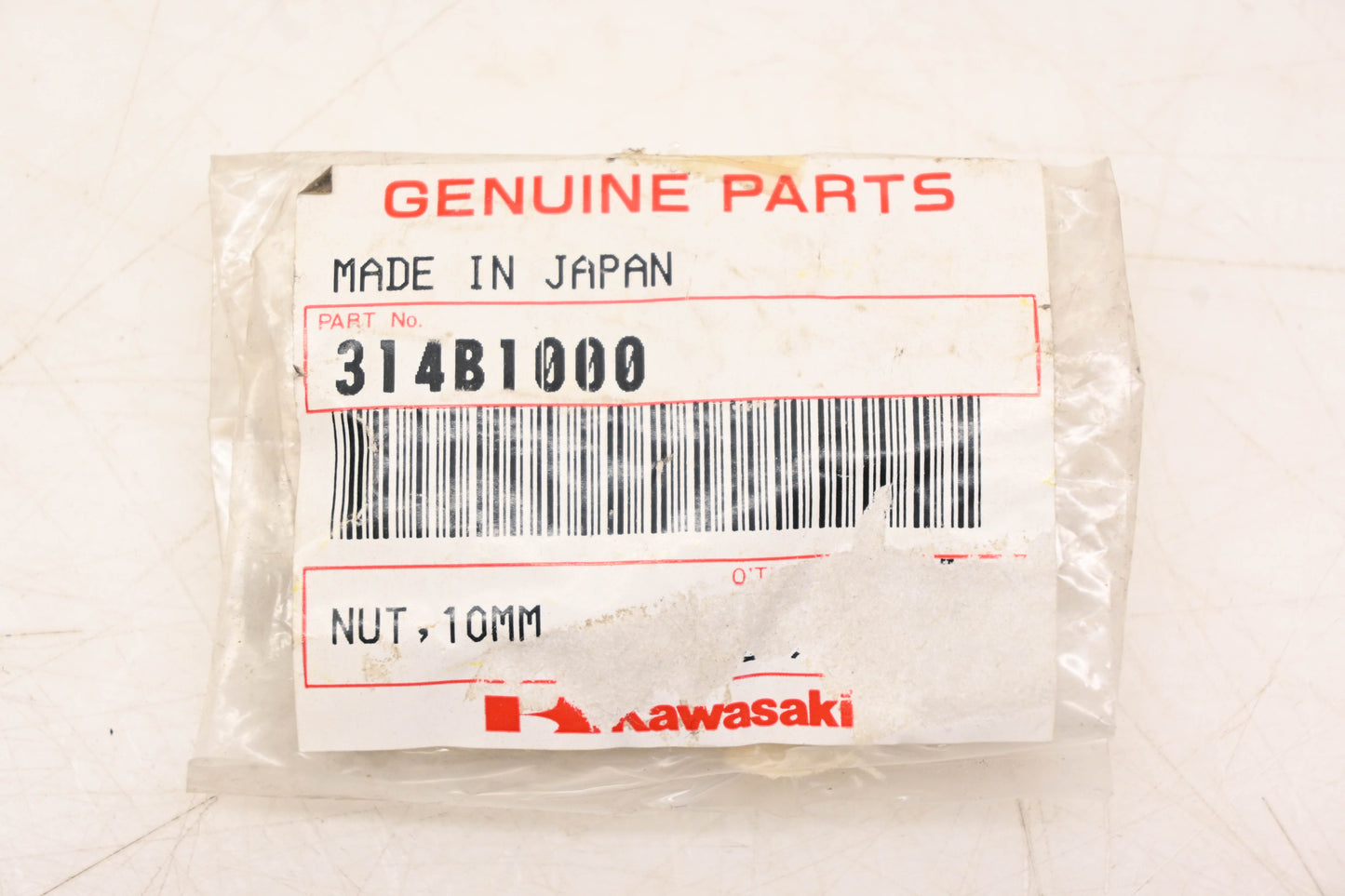 New OEM Kawasaki 314B1000 Nut 10MM NOS