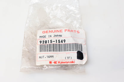 New OEM Kawasaki 92015-1549 16mm Nut NOS