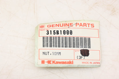 New OEM Kawasaki 315B1000 Blinker Nut 10MM NOS