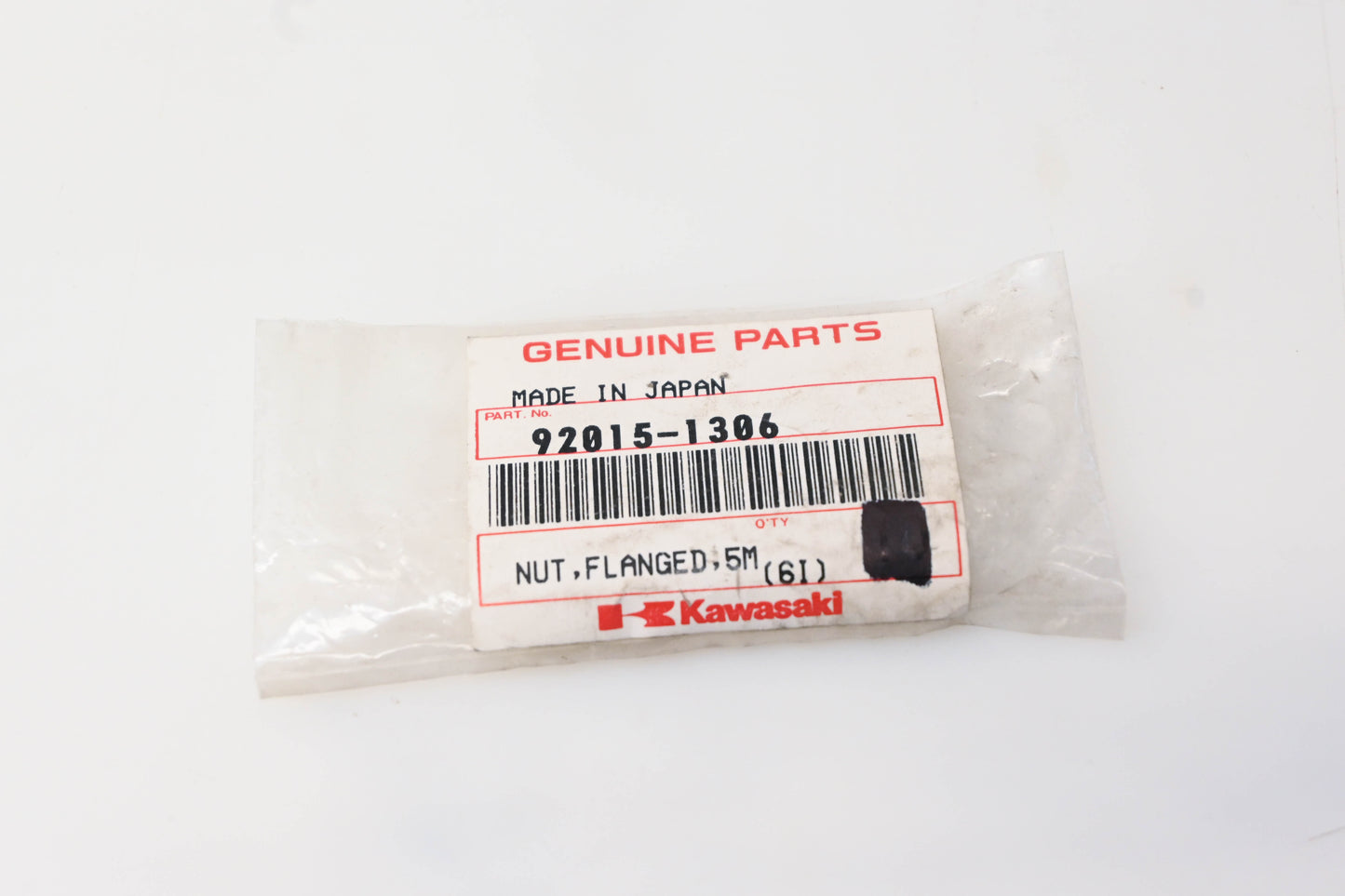 New OEM Kawasaki 92015-1306 5mm Flanged Nut NOS