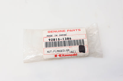 New OEM Kawasaki 92015-1306 5mm Flanged Nut NOS