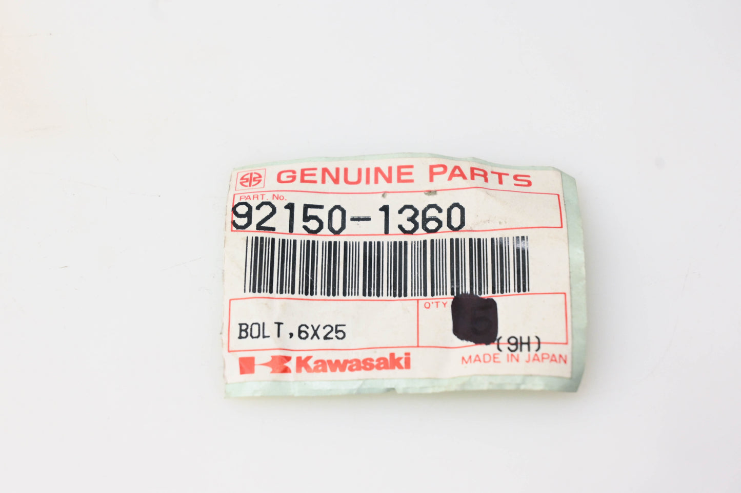 New OEM Kawasaki 92150-1360 Bolt NOS
