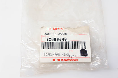 New OEM Kawasaki 220B0640 Pan Head Screw NOS