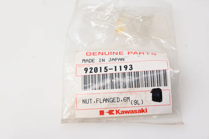 New OEM Kawasaki 92015-1193 6mm Flanged Nut NOS