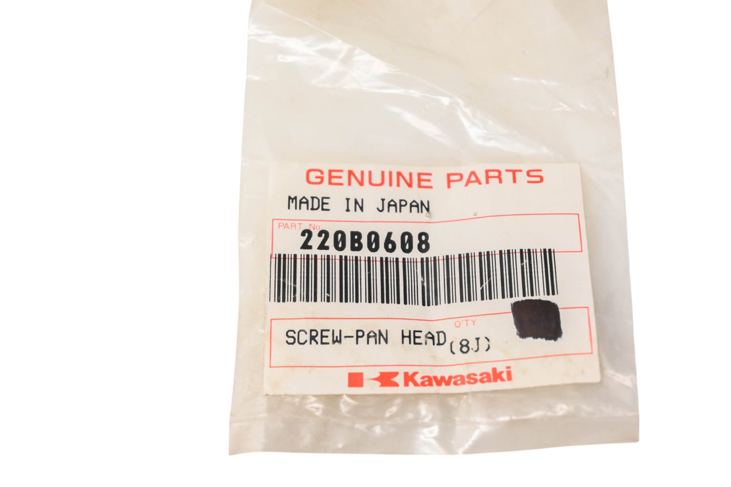 New OEM Kawasaki 220B0608 Pan Head Screws Qty 6 NOS