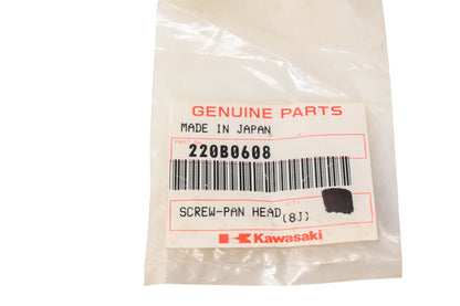New OEM Kawasaki 220B0608 Pan Head Screws Qty 6 NOS