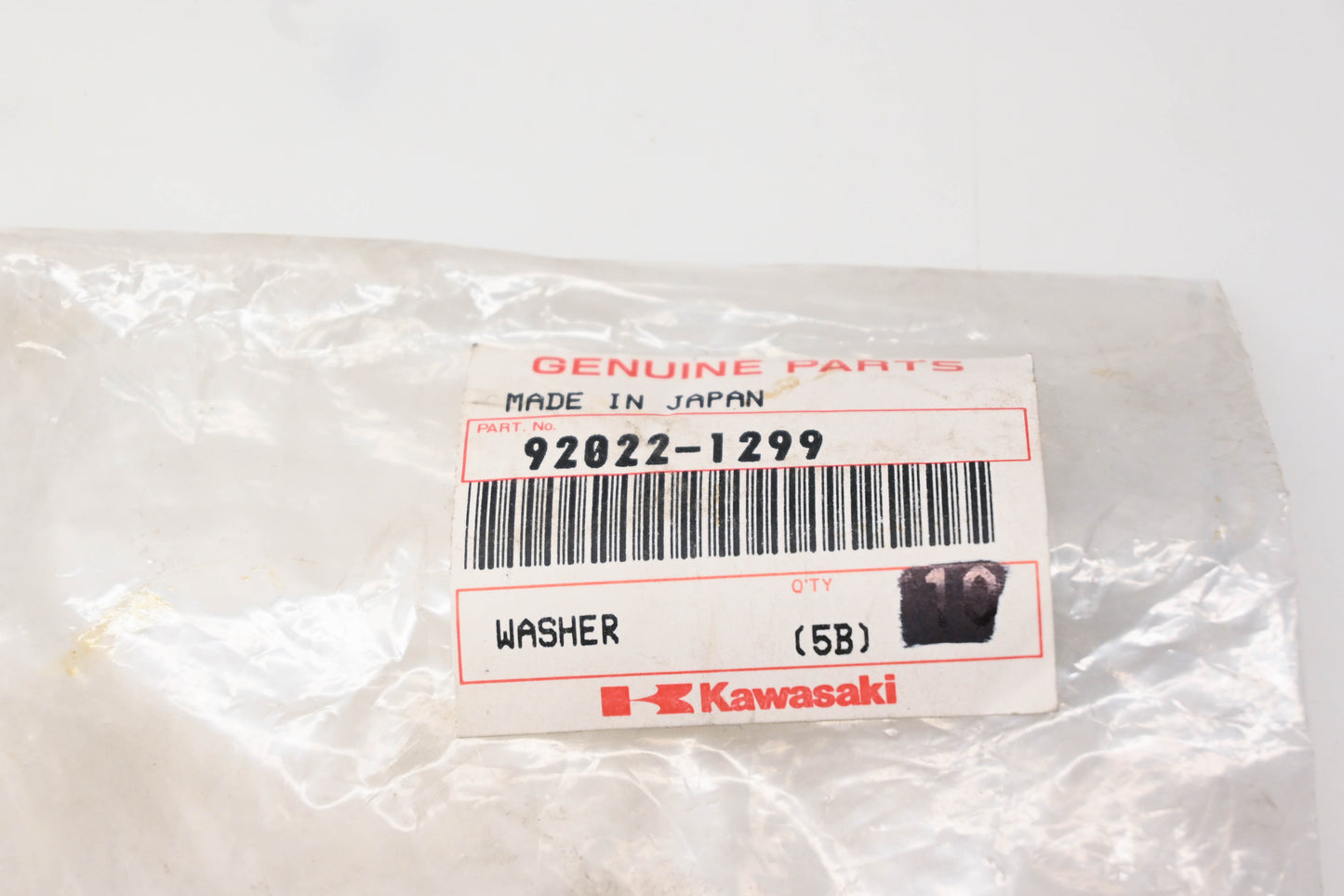 New OEM Kawasaki 92022-1299 Washer NOS