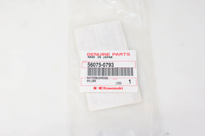 New OEM Kawasaki 56075-0793 Right Hand Shroud Decal NOS