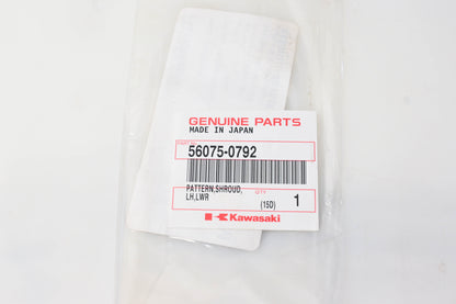 New OEM Kawasaki 56075-0792 Left Hand Shroud Decal NOS