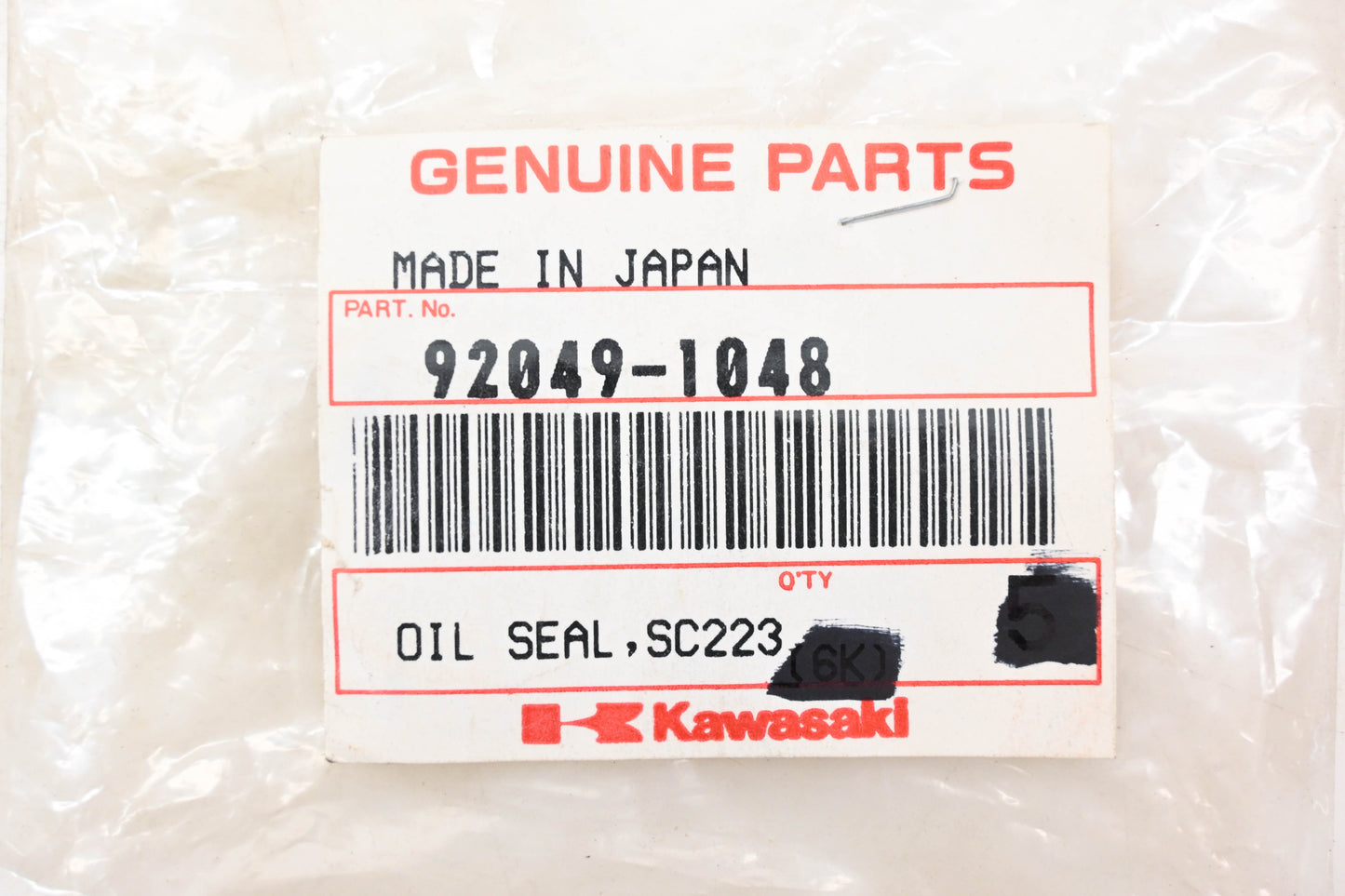 New OEM Kawasaki 92049-1048 Oil Seal NOS
