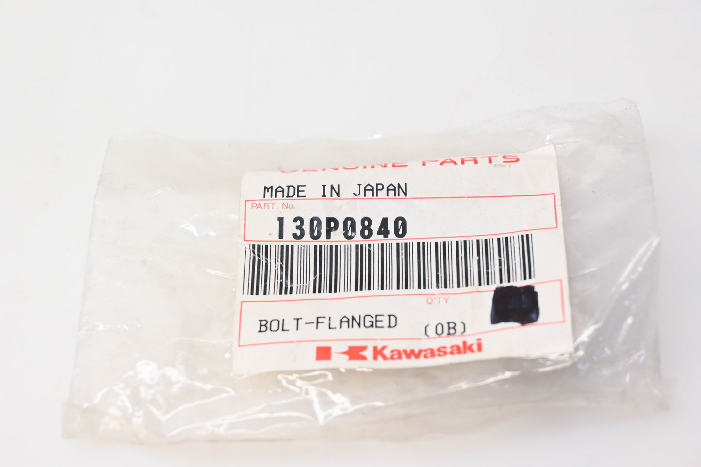 New OEM Kawasaki 130P0840 Flanged Bolt NOS