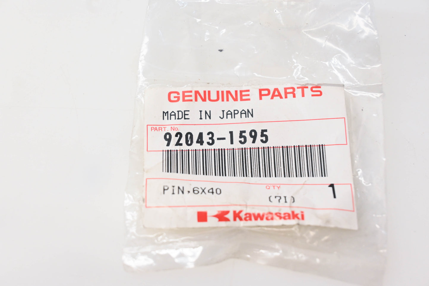 New OEM Kawasaki 92043-1595 Pin NOS