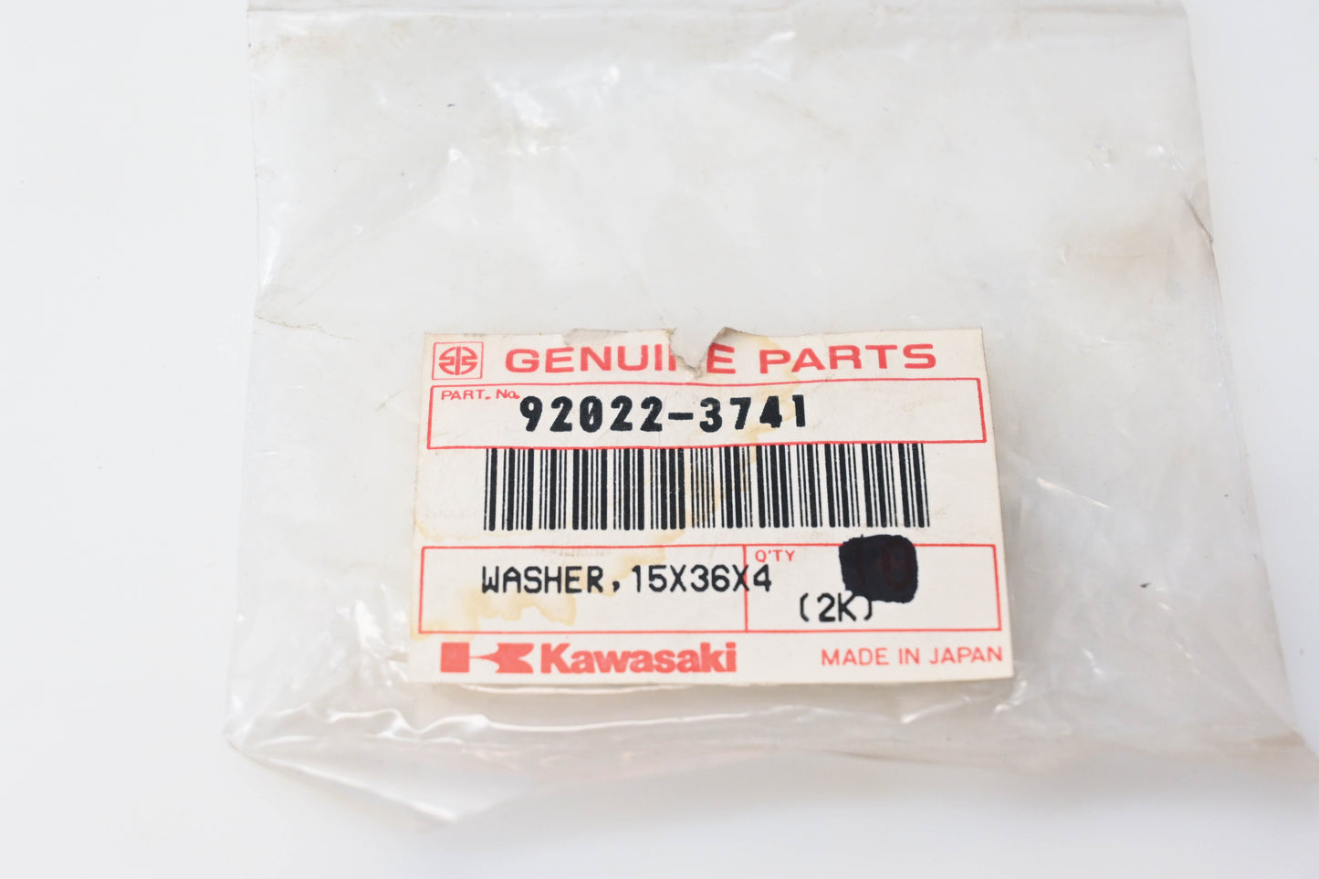 New OEM Kawasaki 92022-3741 Washer NOS