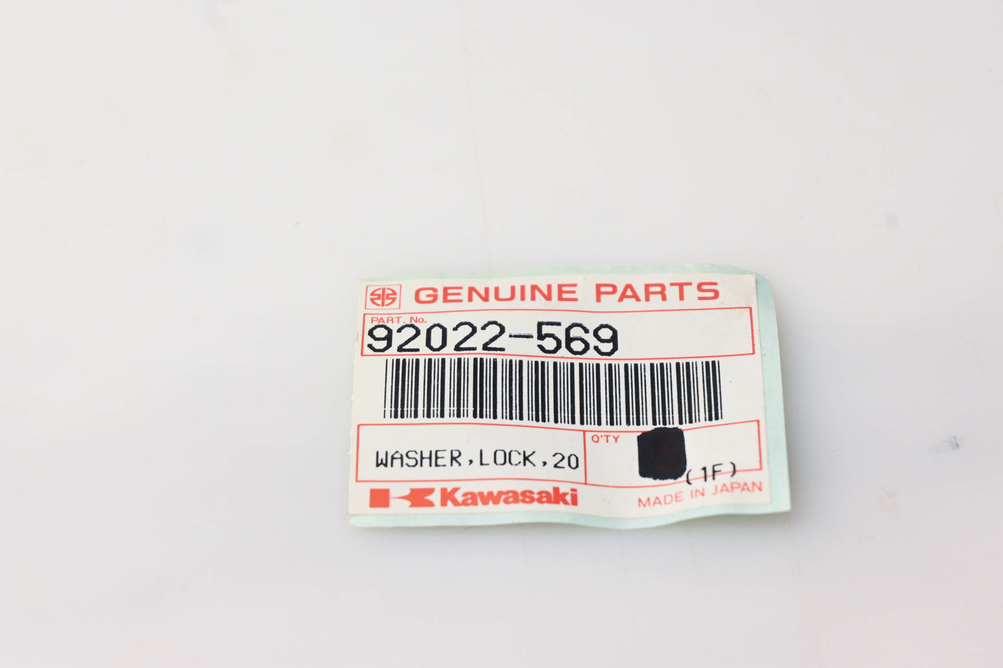 New OEM Kawasaki 92022-569 20mm Lock Washer NOS
