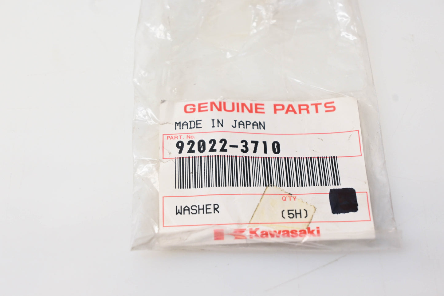 New OEM Kawasaki 92022-3710 Washer NOS