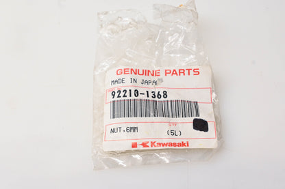 New OEM Kawasaki 92210-1368 6mm Nut NOS
