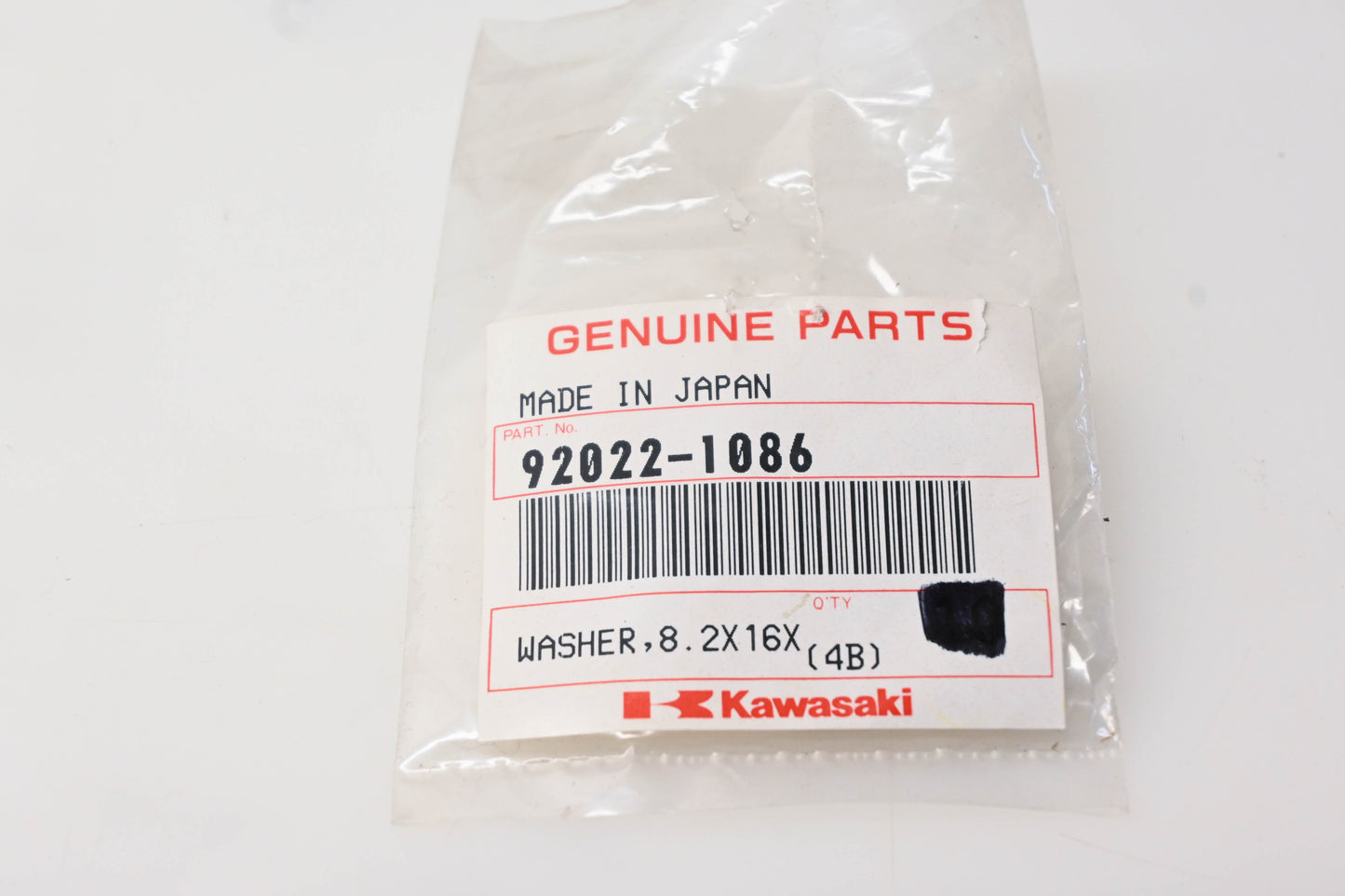 New OEM Kawasaki 92022-1086 Washer NOS