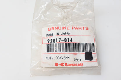 New OEM Kawasaki 92017-014 6mm Lock Nut NOS