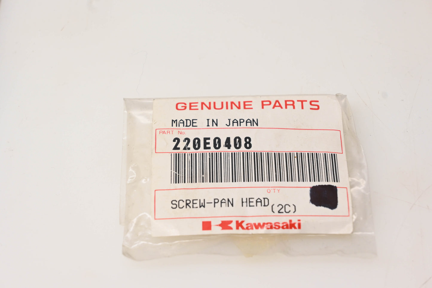 New OEM Kawasaki 220E0408 Carburetor Pan Head Screw NOS