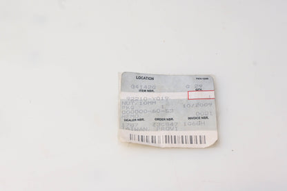 New OEM Kawasaki 92210-Y019 10mm Nut NOS