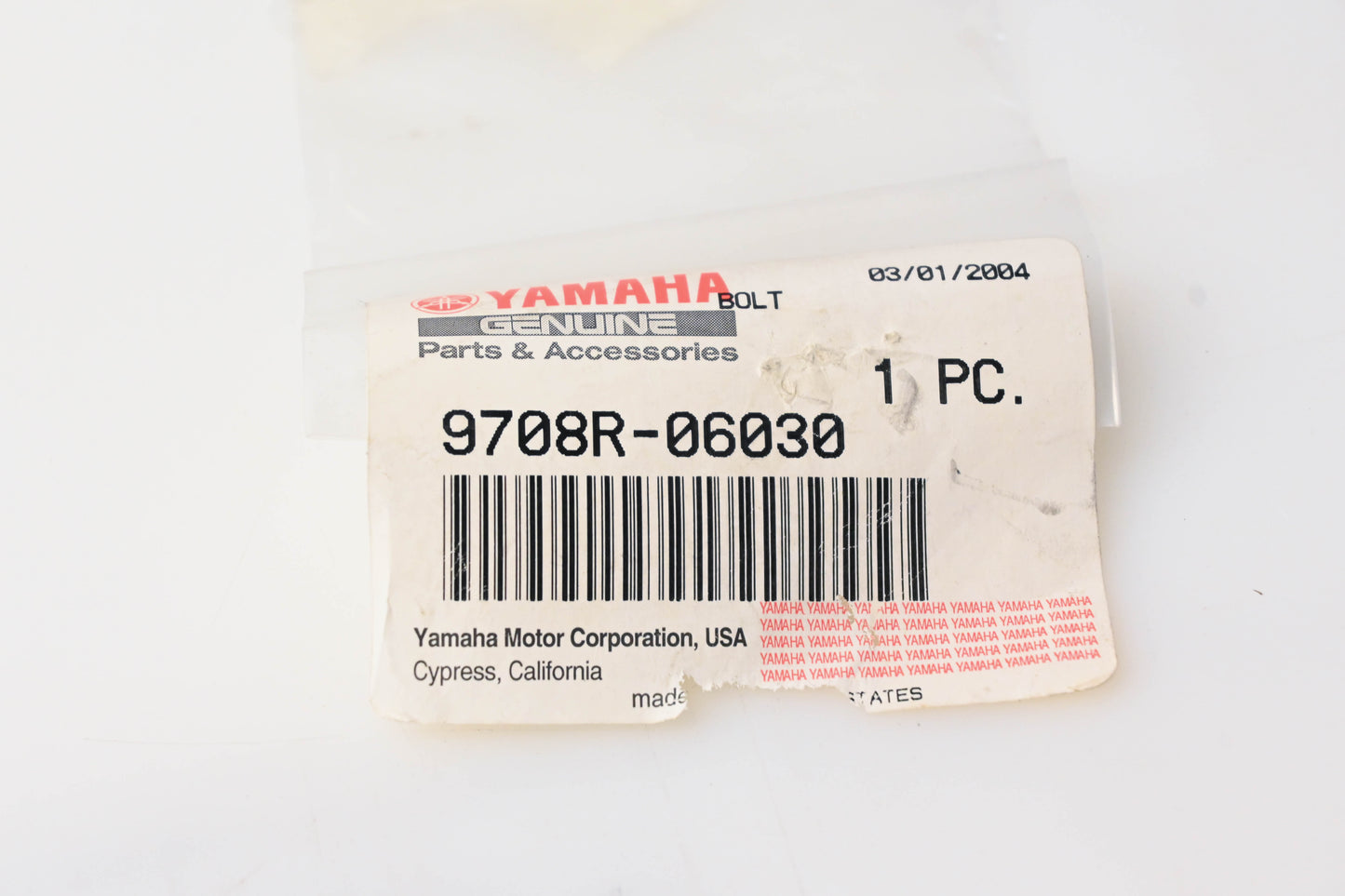 New OEM Yamaha 9708R-06030-00 Bolt NOS