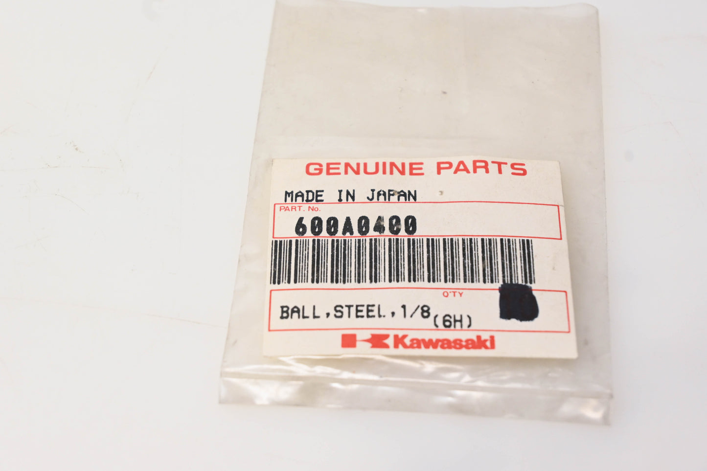 New OEM Kawasaki 600A0400 1/8" Ball NOS