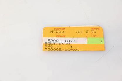 New OEM Kawasaki 92001-1899 6X38 Bolt NOS