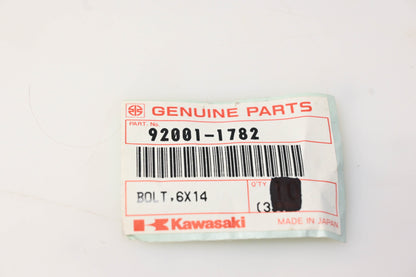 New OEM Kawasaki 92001-1782 6X14 Bolt NOS