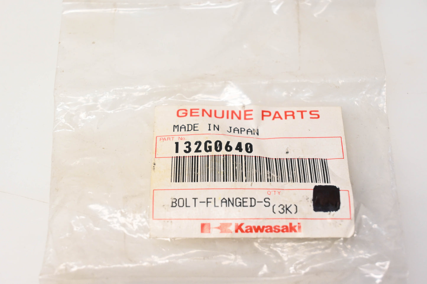 New OEM Kawasaki 132G0640 Flanged Bolt NOS