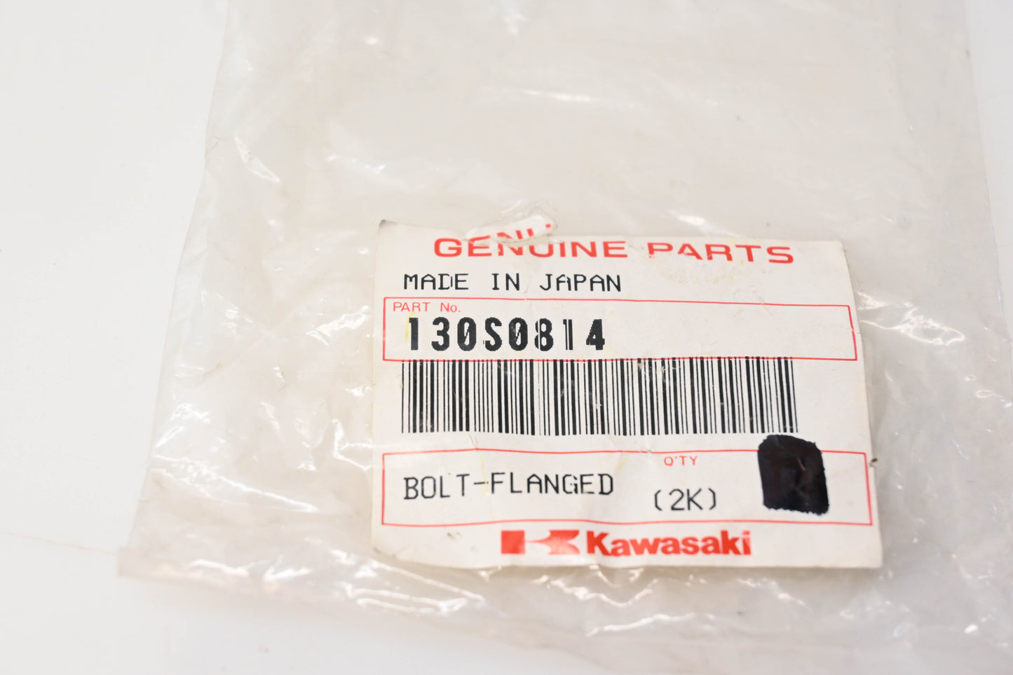 New OEM Kawasaki 130S0814 Flanged Bolt 8x14 NOS