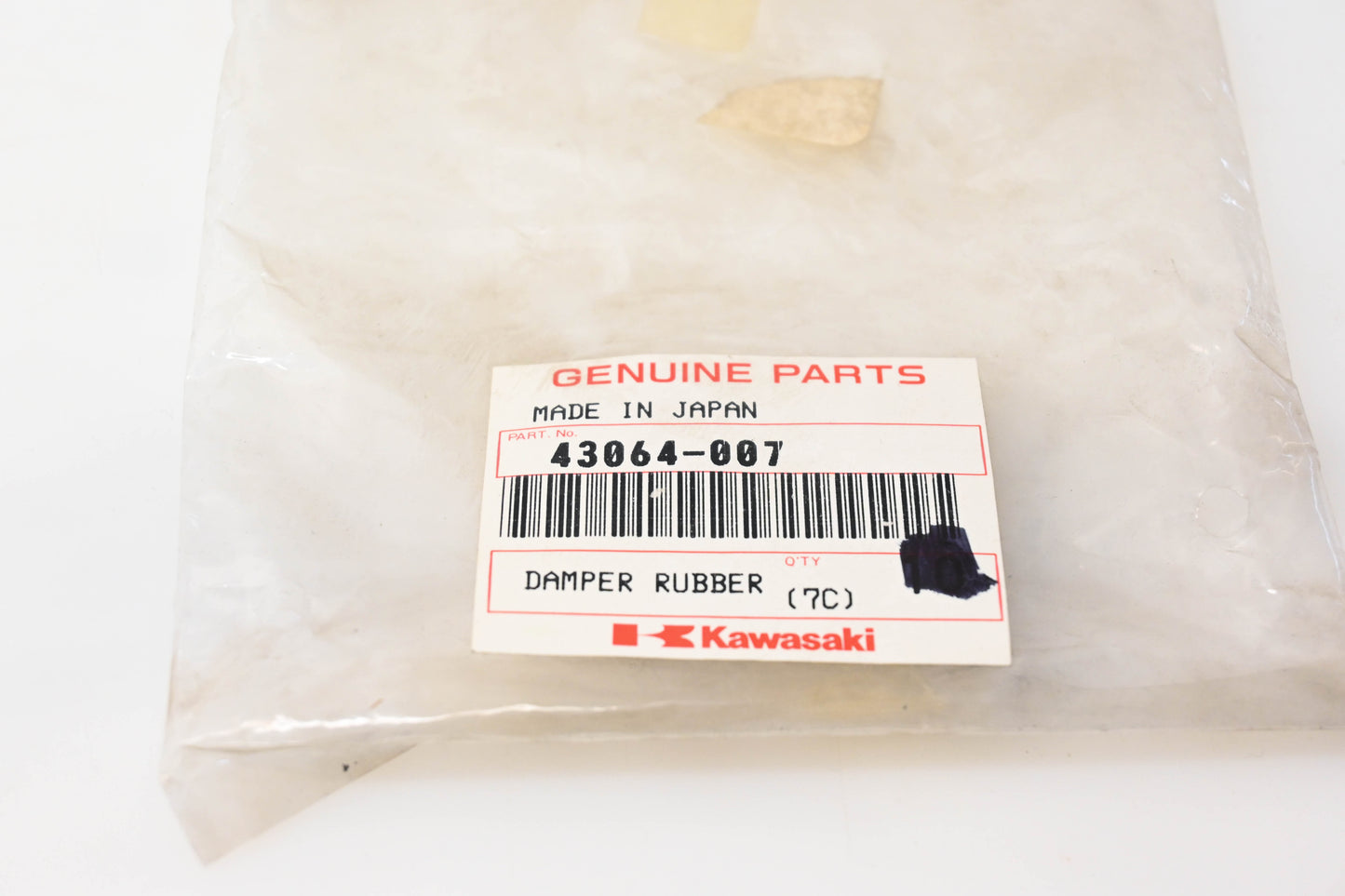 New OEM Kawasaki 43064-007 Rubber Brake Line Grommet NOS