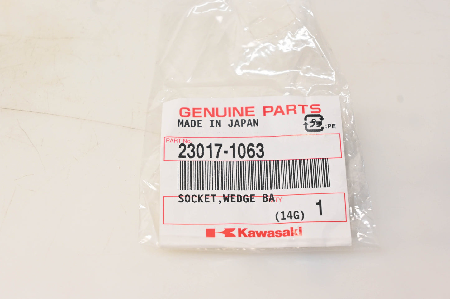 New OEM Kawasaki 23017-1063 Wedge Base Socket NOS