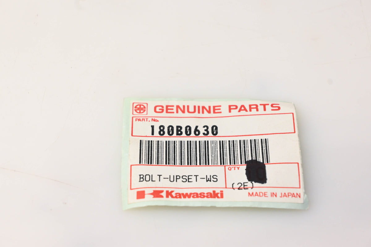 New OEM Kawasaki 180B0630 Upset Bolt NOS