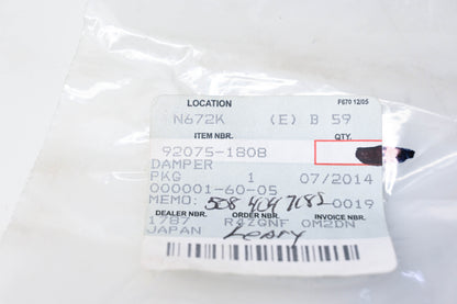 New OEM Kawasaki 92075-1808 Damper NOS