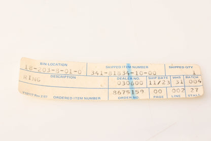 New OEM Yamaha 341-81834-10-00 O-Ring NOS