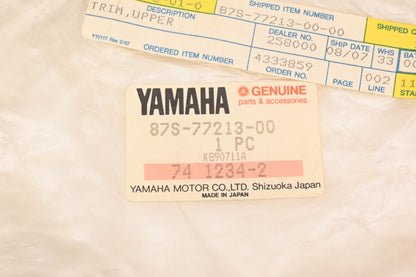 New OEM Yamaha 87S-77213-00-00 Trim Upper NOS
