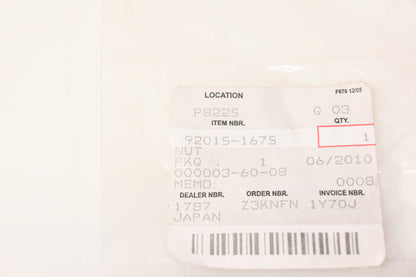 New OEM Kawasaki 92015-1675 6mm Flanged Nut NOS