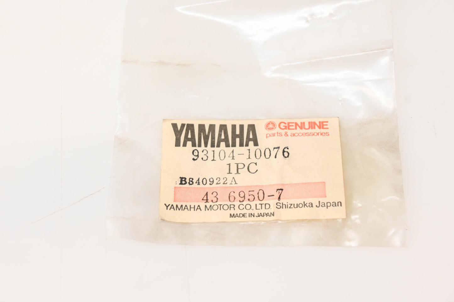 New OEM Yamaha 93104-10076-00 Oil Seal NOS