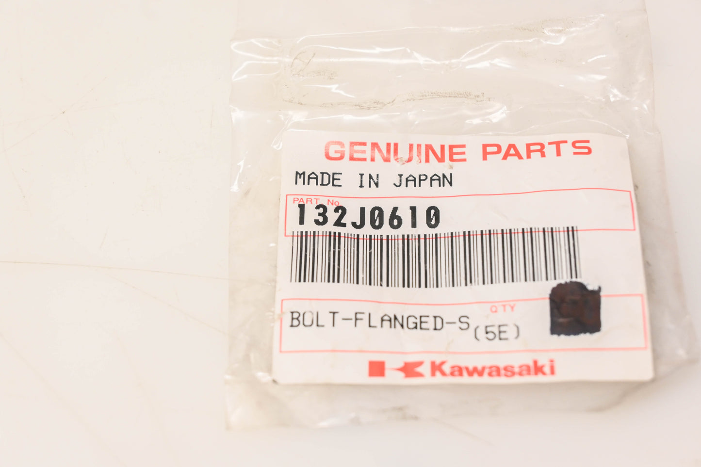 New OEM Kawasaki 132J0610 Flanged Bolt NOS