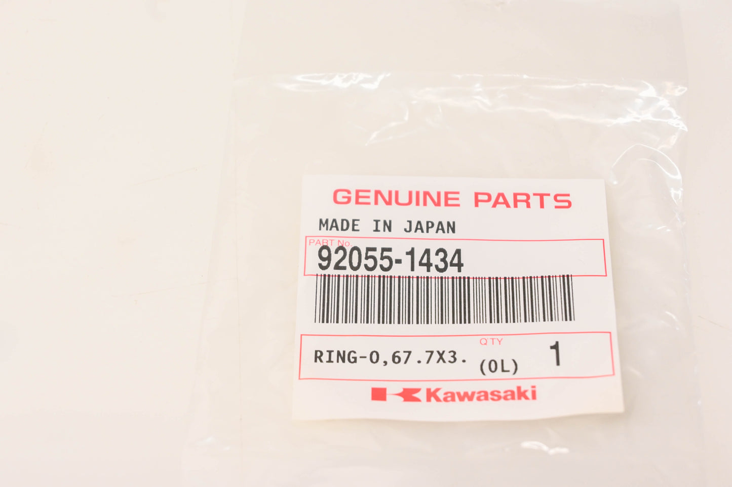 New OEM Kawasaki 92055-1434 O-Ring NOS