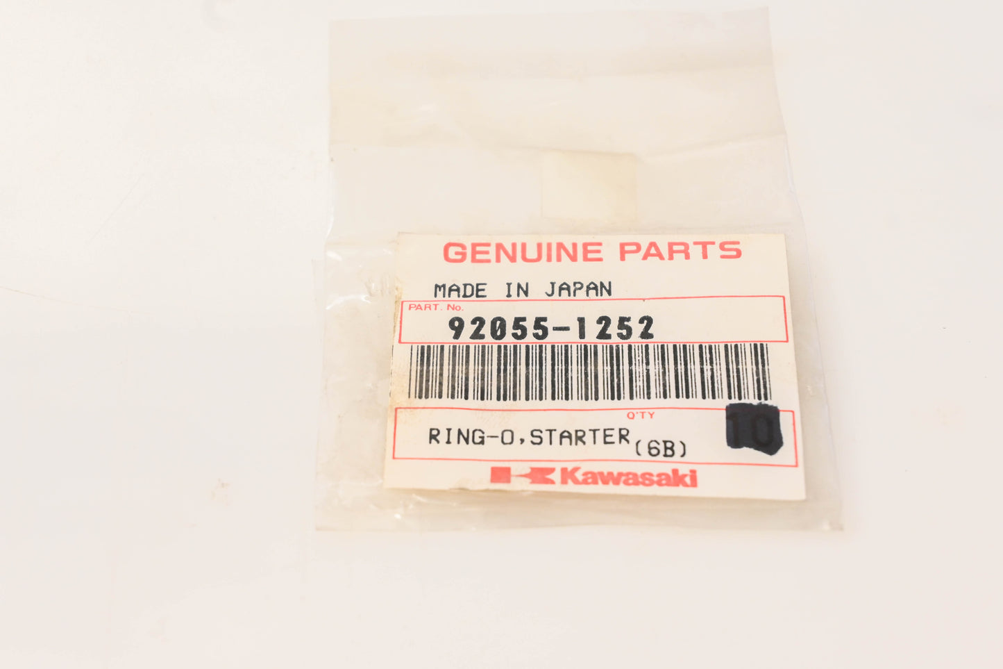 New OEM Kawasaki 92055-1252 Starter Plunger O-Ring NOS