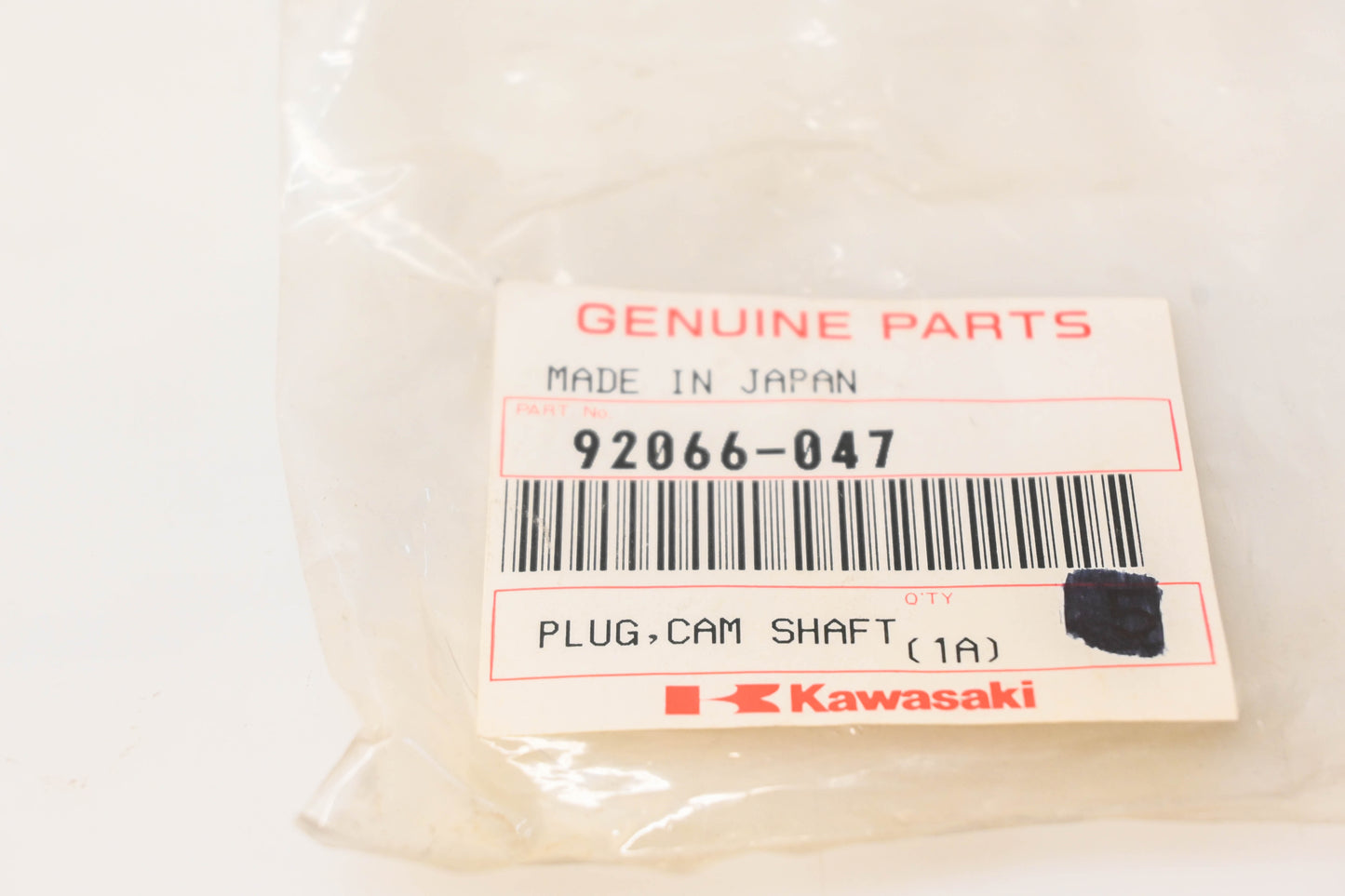 New OEM Kawasaki 92066-047 Camshaft Plug NOS