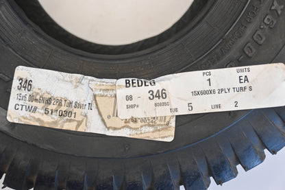 Rotary 08-346 15x6.00-6 2PLY Turf S Tire NOS